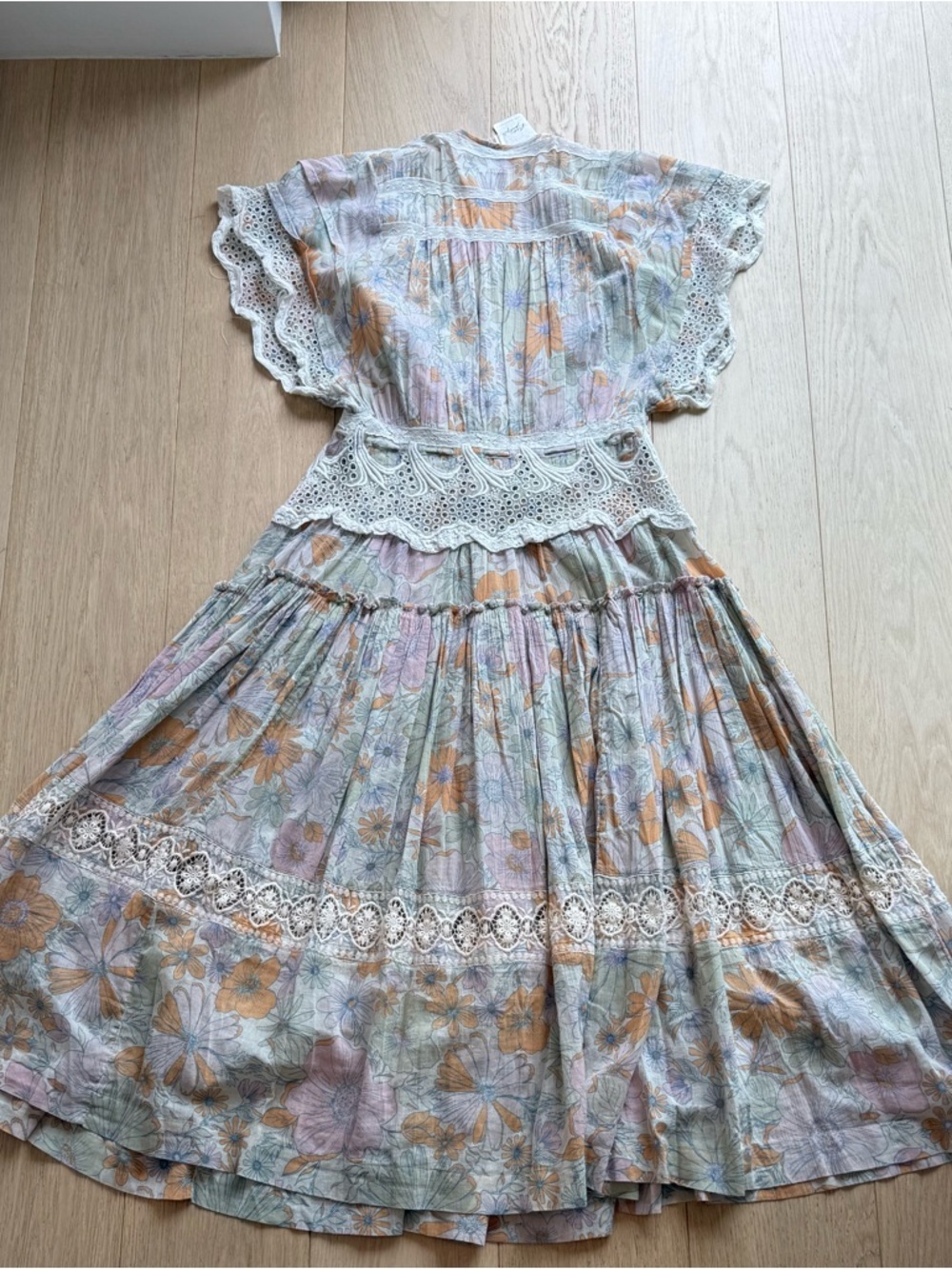 Free People Field of Dreams Maxi Top RARE Boho Lace Tunic Dress RARE - Picture 11 of 16